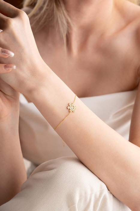 Heliophilia Silver Pulsera de Plata de Ley 925 con Baño de Oro y Circón Heliophilia Silver Pulsera de Plata de Ley 925 con Baño de Oro y Circón